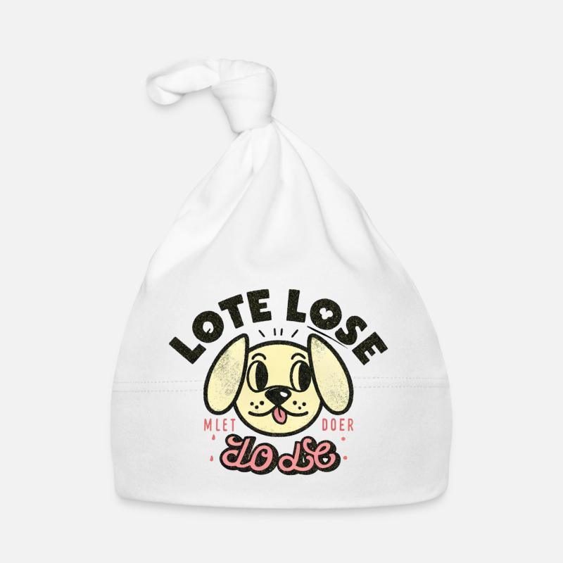 Retro pastel dog joIlace Organic Baby Cap