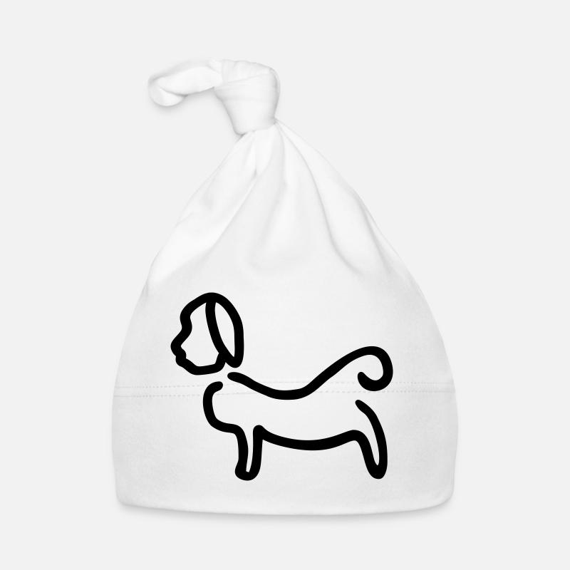 Hund_Silhouette Organic Baby Cap