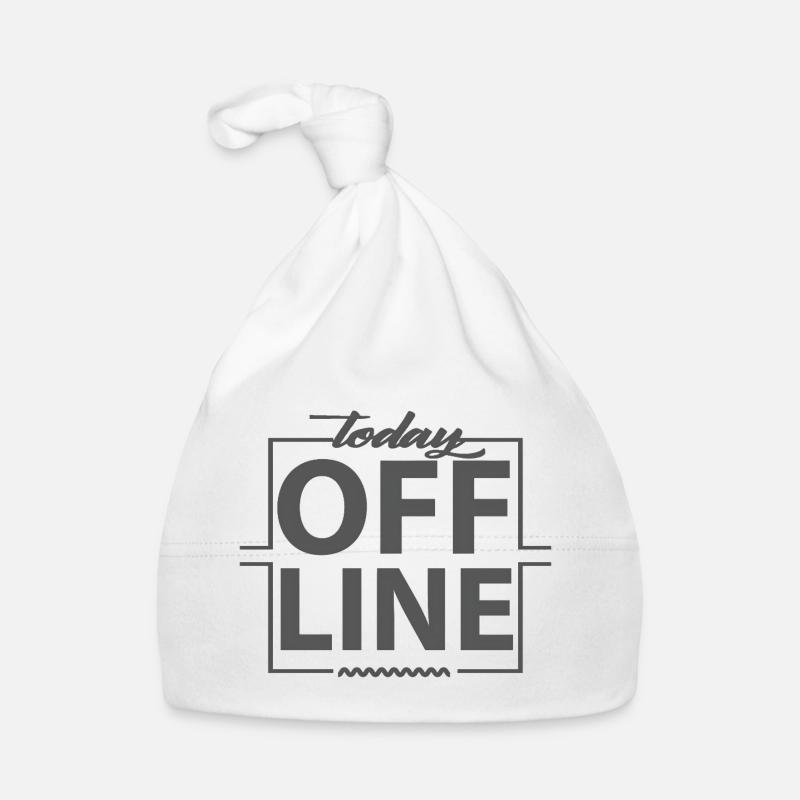 Today Offline Design Statement Spruch Minimal Baby Bio-Mütze