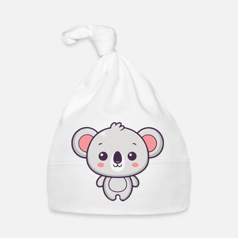Koala Doux Pastel Dessin Bonnet bio Bébé