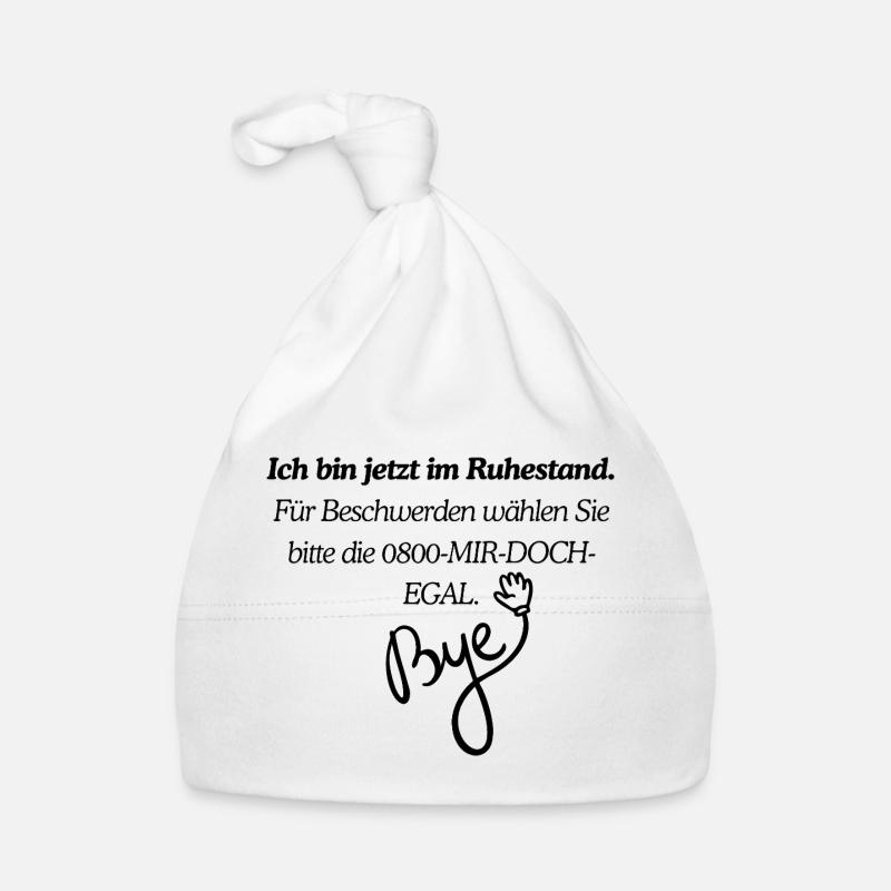 Conception de la retraite - Bonnet bio Bébé - blanc