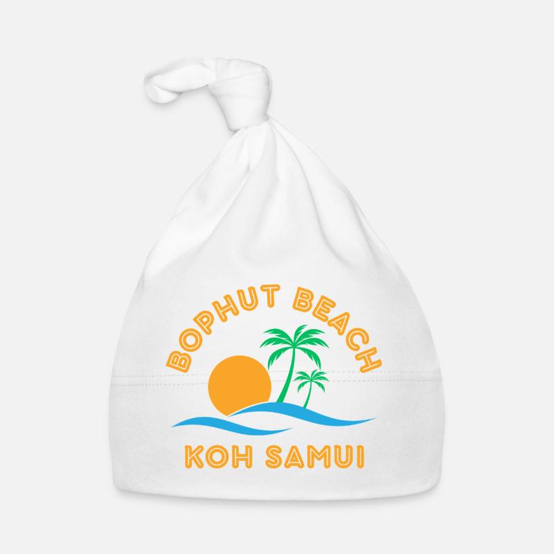 Koh Samui Beach Sunset Palm Organic Baby Cap