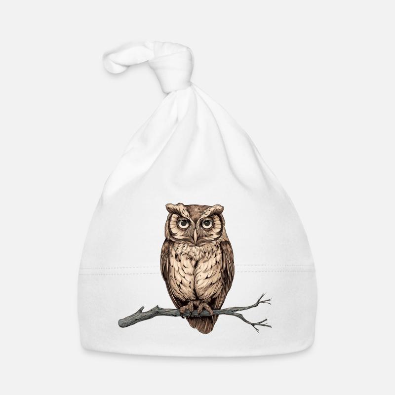 charmante Eule Baby Bio-Mütze