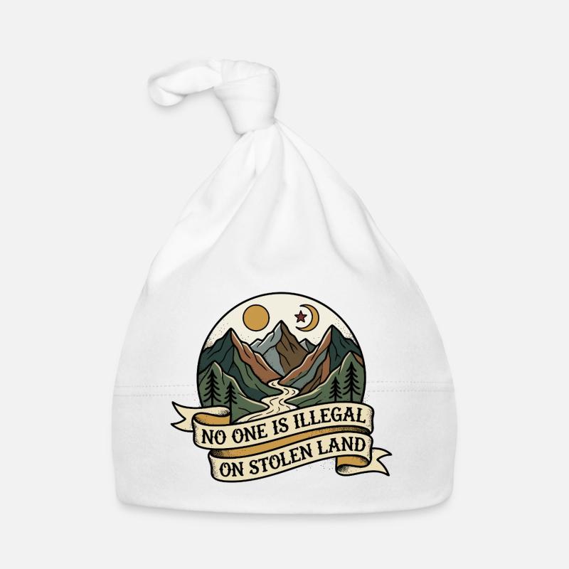 No one is illegal on stolen land Organic Baby Cap