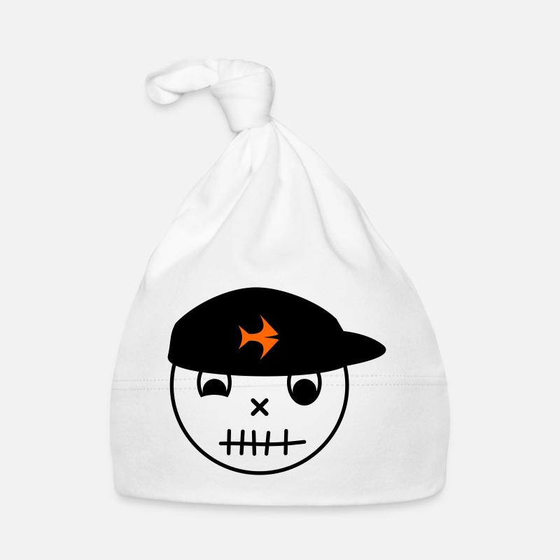 Smiley with fish cap Organic Baby Cap