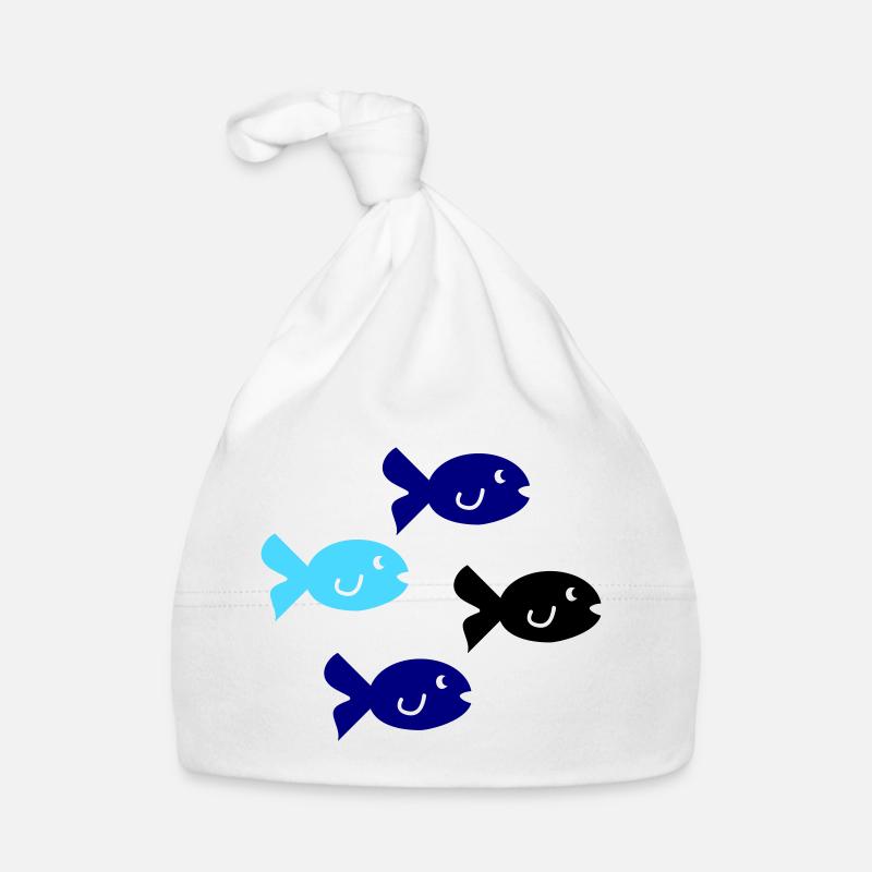 Fische Silhouette Baby Bio-Mütze