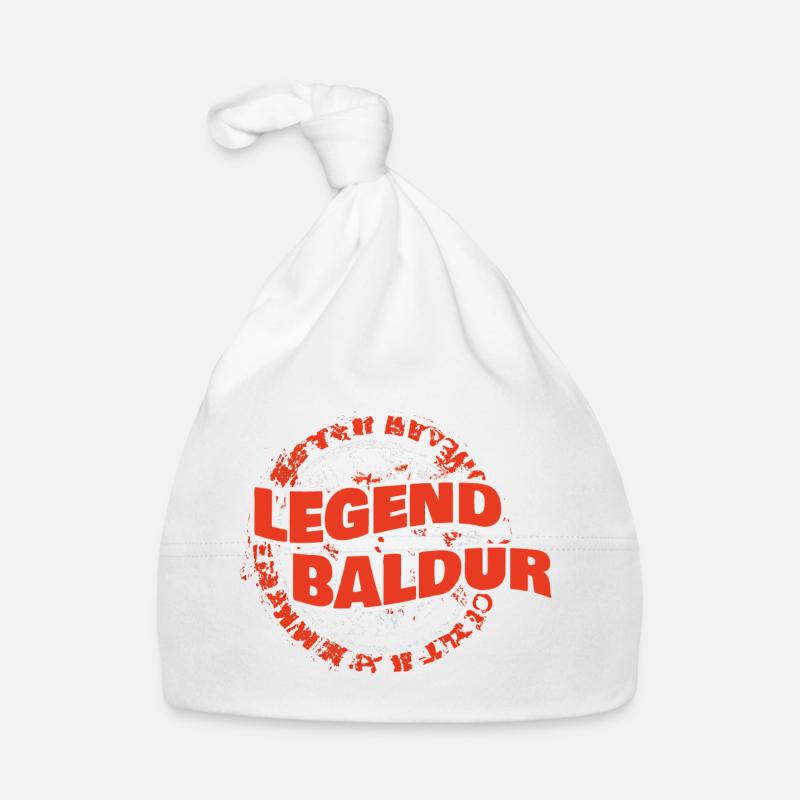 First name Baldur Organic Baby Cap
