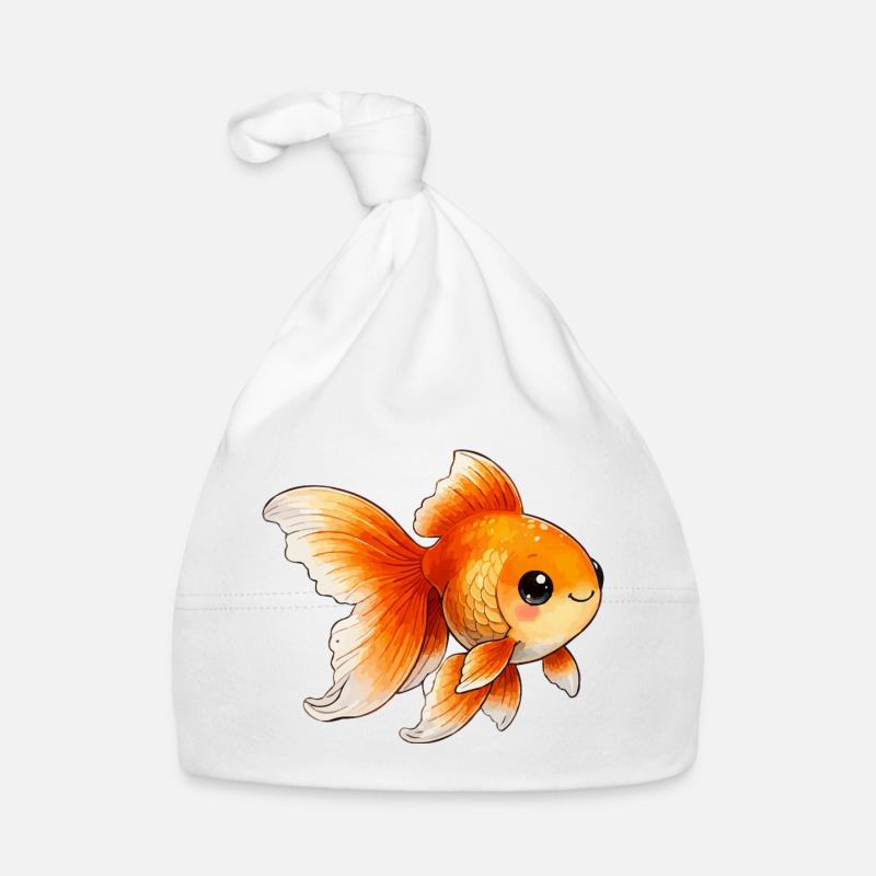 Illustration de poisson rouge Bonnet bio Bébé