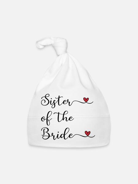 Sœur de la mariée - Bonnet bio Bébé - blanc - Devant