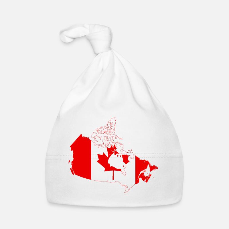 Silhouette du drapeau de la carte du Canada Bonnet bio Bébé