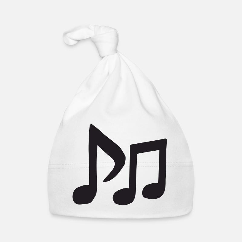 Black Notes Silhouette Organic Baby Cap