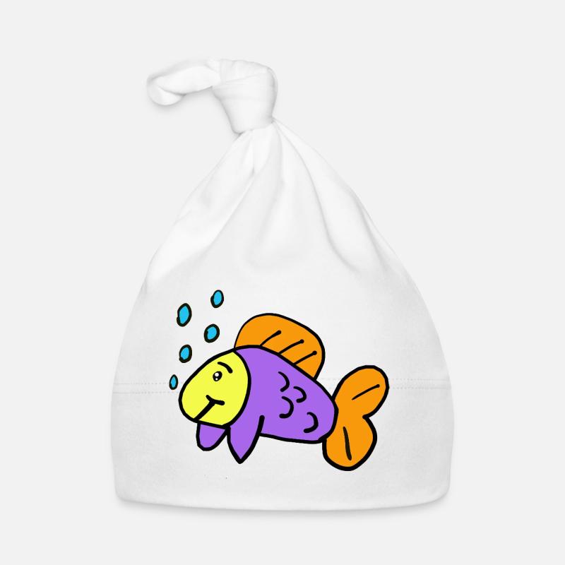 Fish Fish Kids Funny Organic Baby Cap
