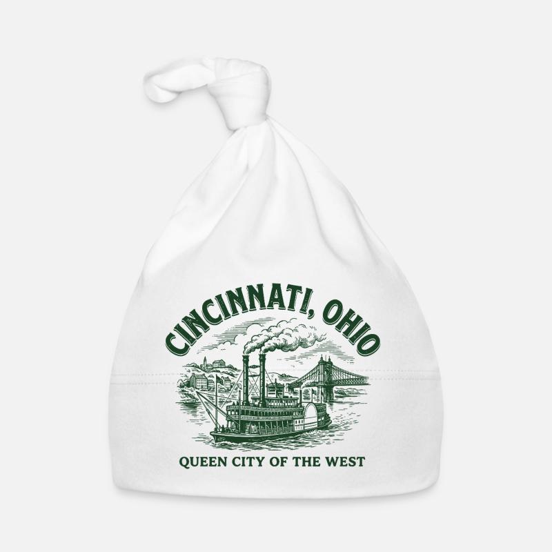 Cincinnati Dampfschiff Erbe Baby Bio-Mütze