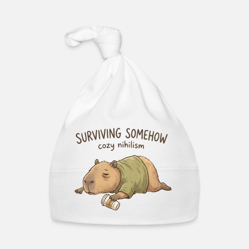 Nihilisme câlin Capybara Bonnet bio Bébé