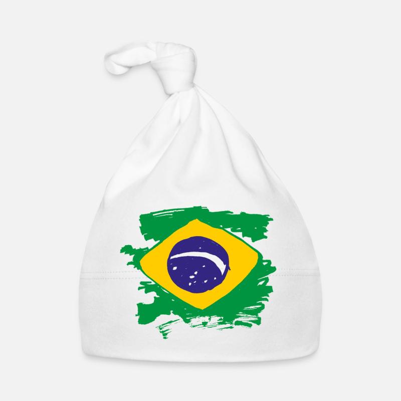 Drapeau du Brésil Bonnet bio Bébé