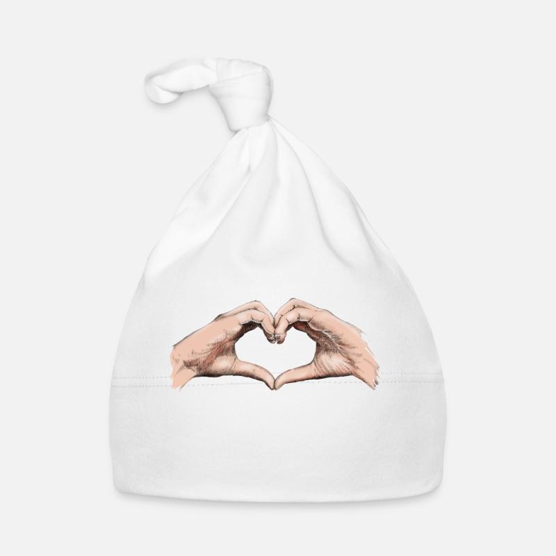 Hands heart Bonnet bio Bébé