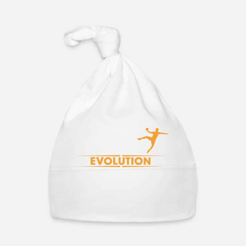 Handball Evolution - orange/weiss - Baby Bio-Mütze - Weiß