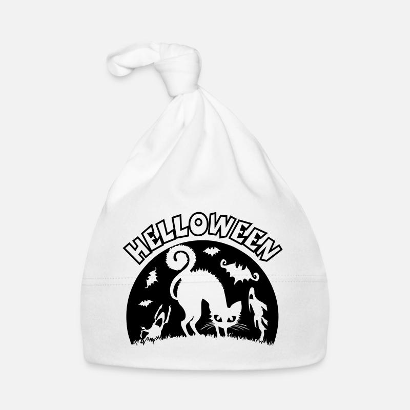 Helloween01 - Baby Bio-Mütze - Weiß