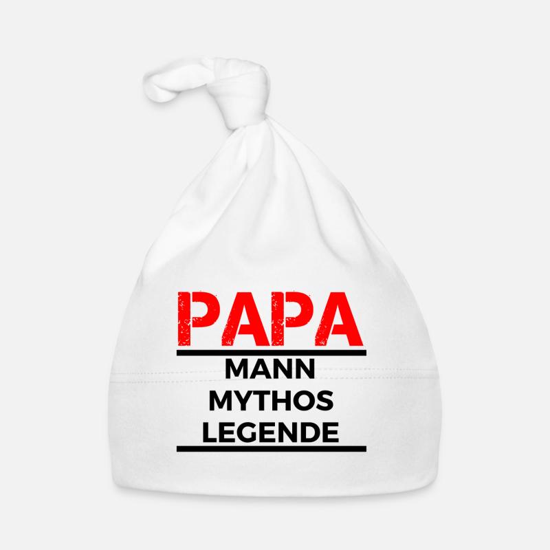 Dad, man, myth, legend - Organic Baby Cap - white