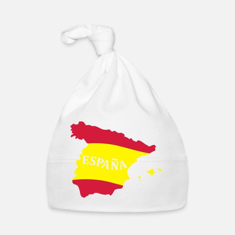Karte Spanien, Spain, Map, Flag Map Spain Baby Bio-Mütze