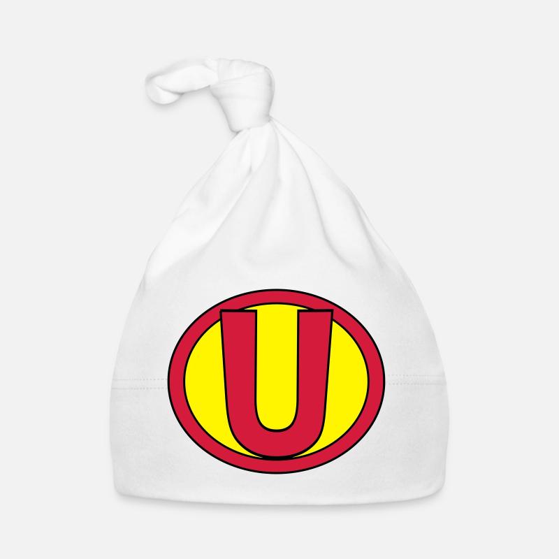 Super, Superheld, Superheldin, Hero, U - Bonnet bio Bébé - blanc