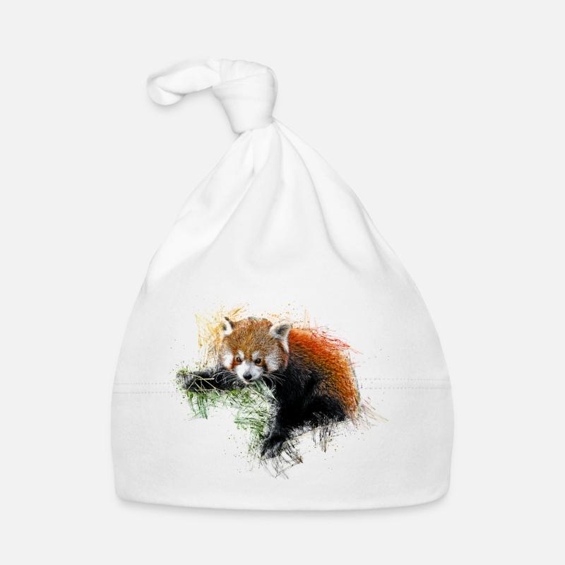 Roter Pandabär Baby Bio-Mütze
