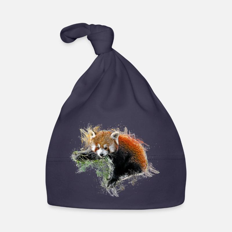 Red panda bear Organic Baby Cap
