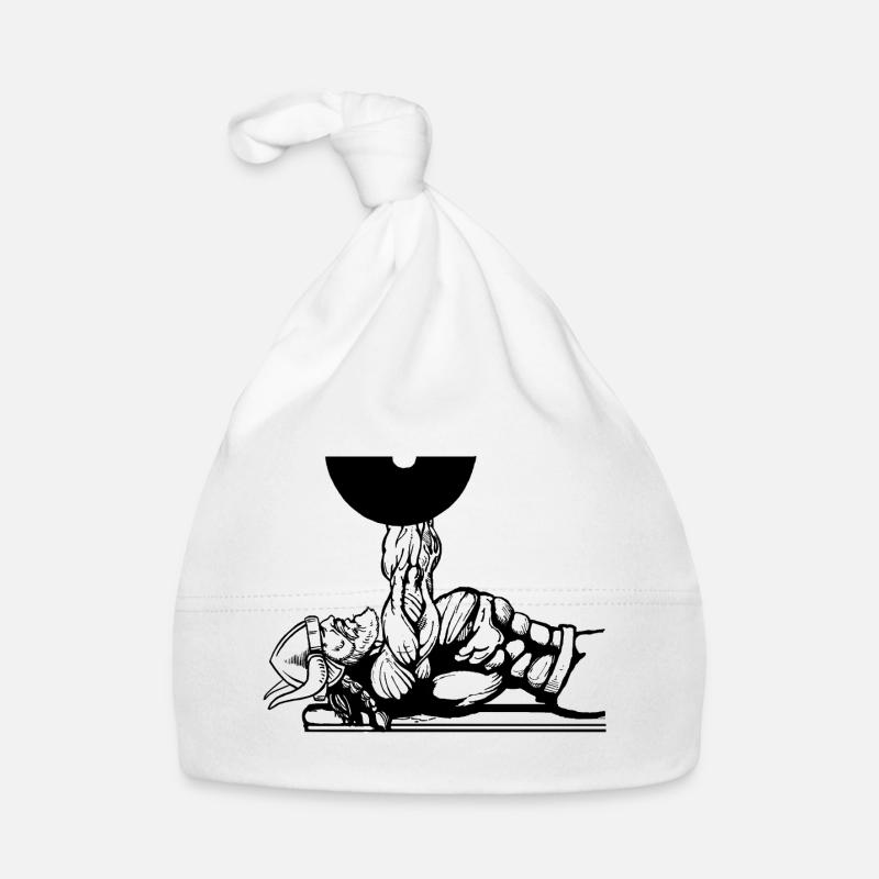 Salle de musculation Vikings Viking Bodybuilder - Bonnet bio Bébé - blanc