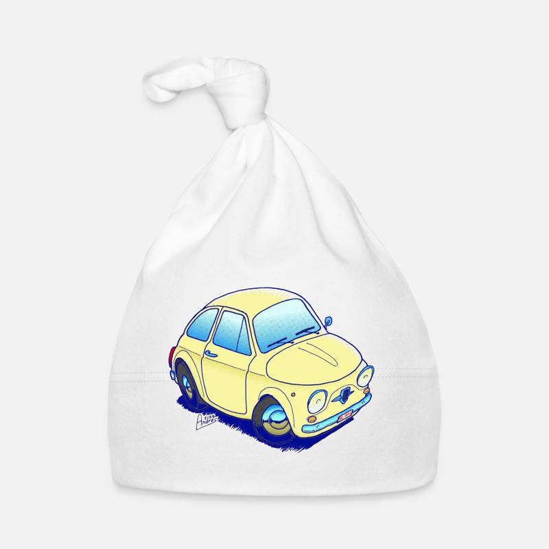 Cinquecento juste la voiture - Bonnet bio Bébé - blanc