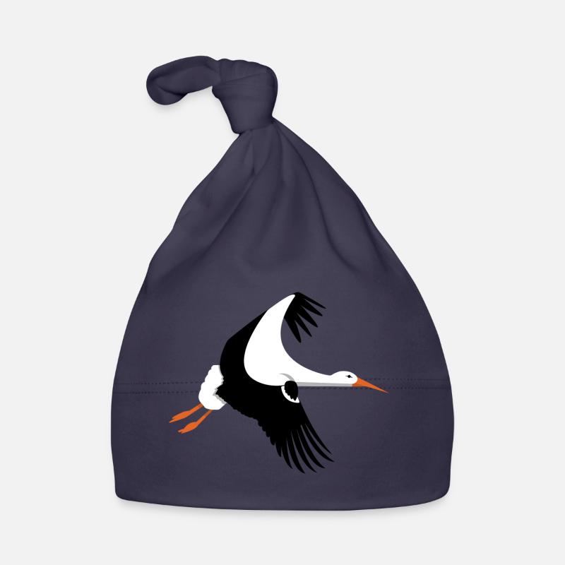 Stork in flight Organic Baby Cap