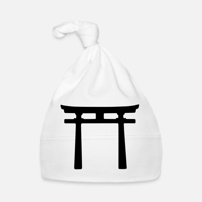 Conception japonaise Torii - Bonnet bio Bébé - blanc