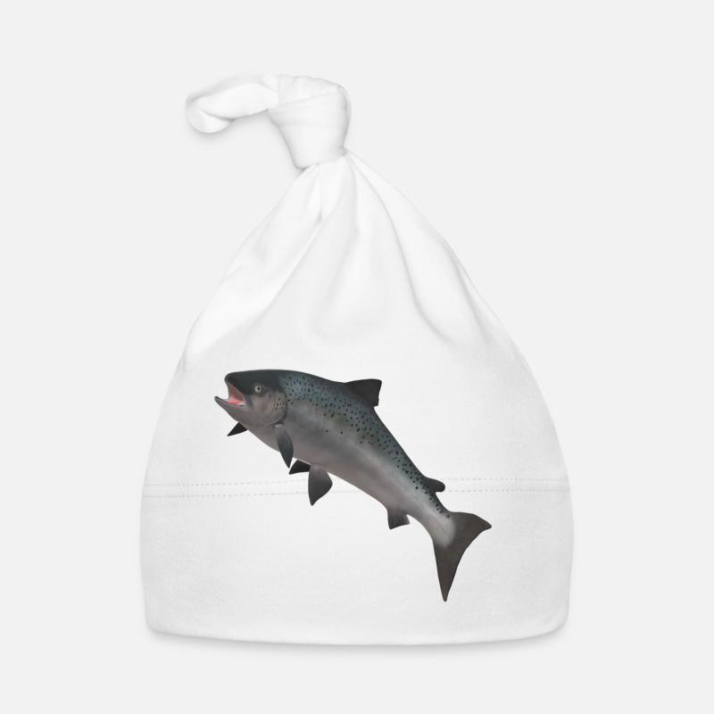Saumon sauvage 3D Bonnet bio Bébé