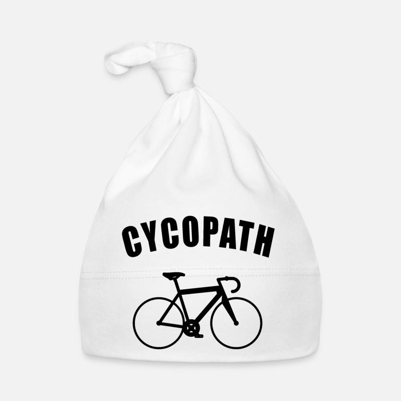 CYCOPATH BICYCLE CADEAU VELO DE ROUTE FIXIE TRIATHLET - Bonnet bio Bébé - blanc