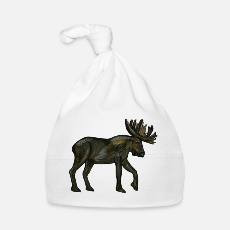 Elch - Elch - Elch Schwung - Elch - Alce - Eland Baby Bio-Mütze