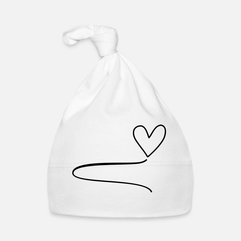 Herz Schwung Linie Baby Bio-Mütze
