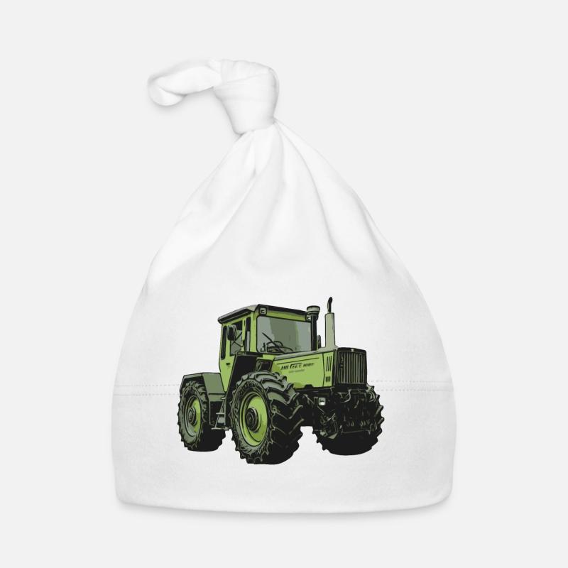 MB trac 1800 intercooler Traktor - Baby Bio-Mütze - Weiß