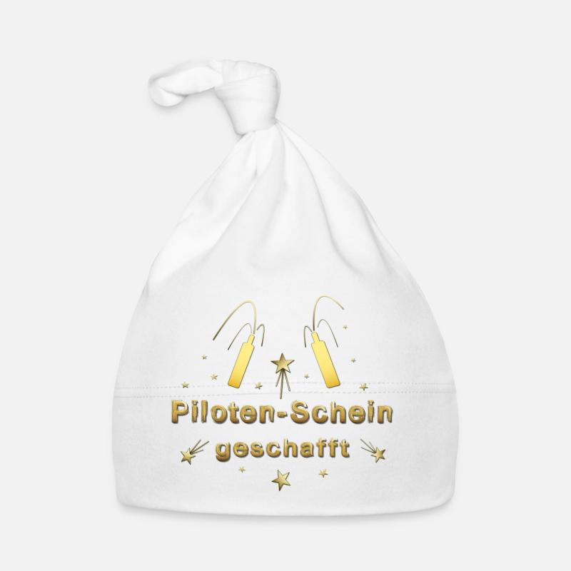 Pilotenschein Pilot Pilotenausbildung PPL Baby Bio-Mütze