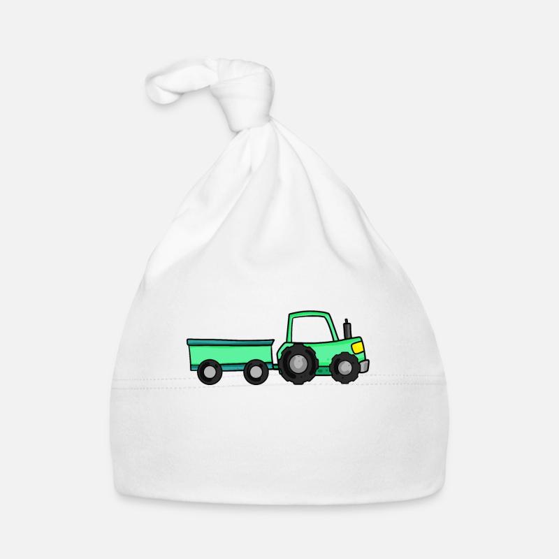 Tractor with trailer Organic Baby Cap