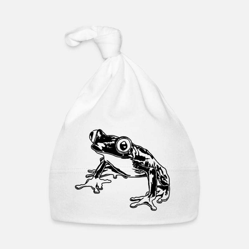 Tree Frog Graphic Aquatic Amphibian Frog Lovers Organic Baby Cap
