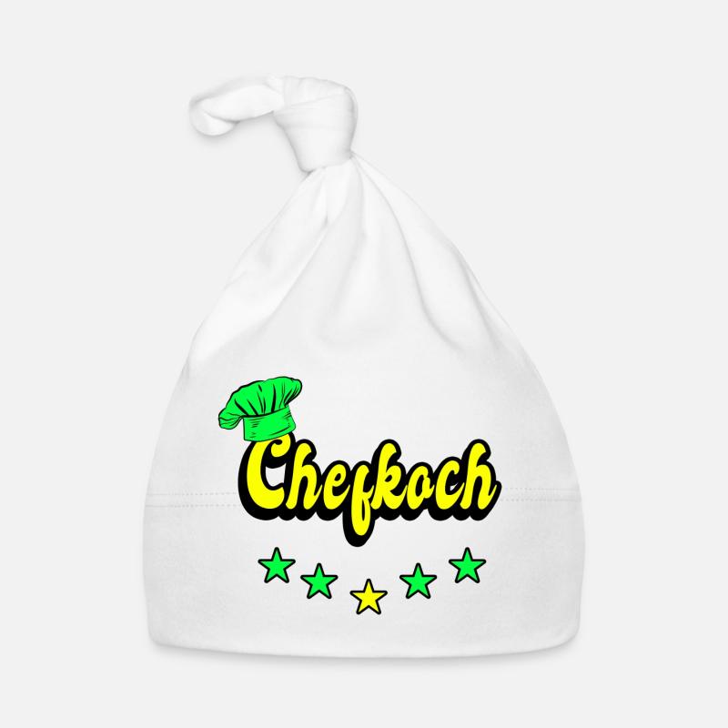 Chefkoch Design - Baby Bio-Mütze - Weiß