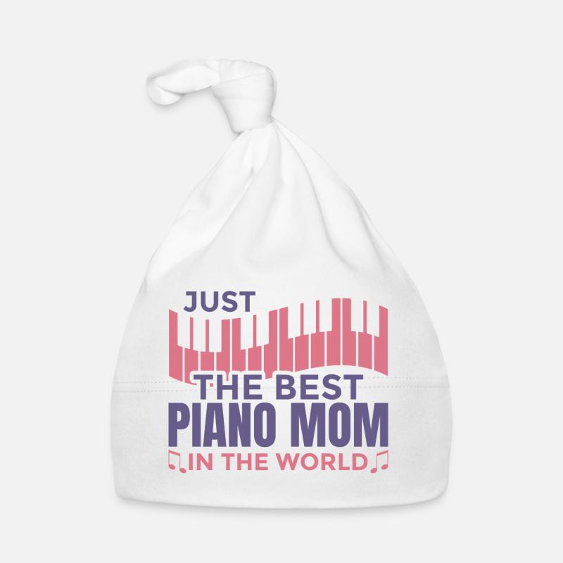 Coolest Piano Mom Organic Baby Cap
