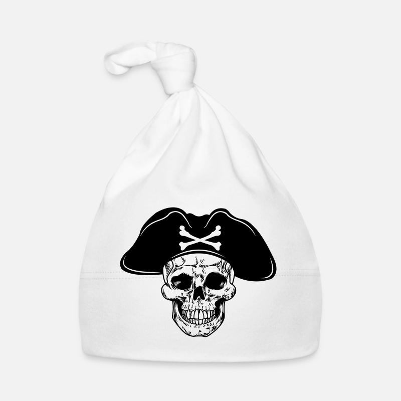 Skull pirate hat Organic Baby Cap