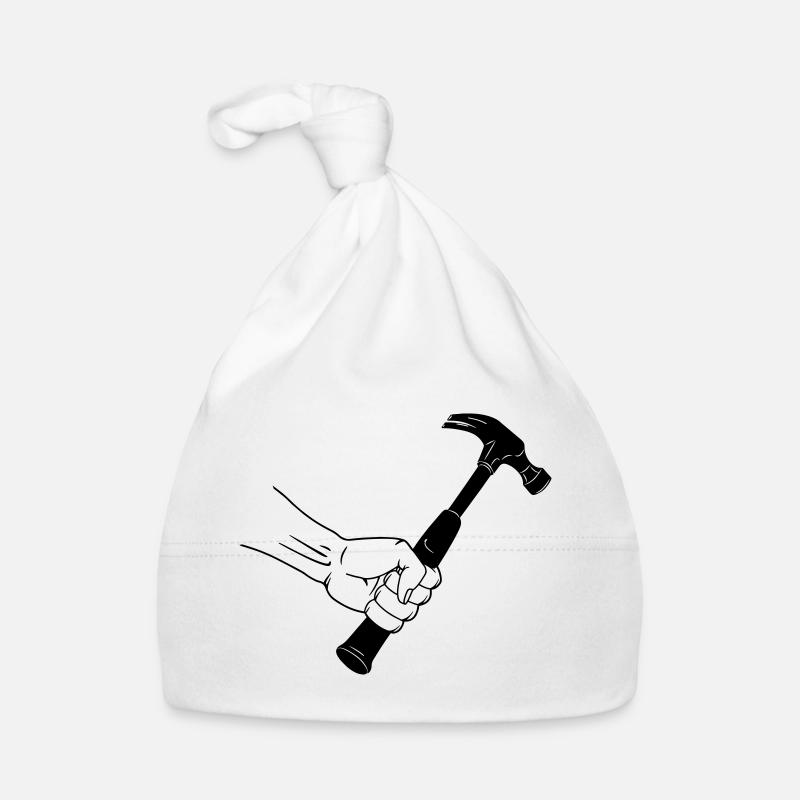 Hammer in der Faust Baby Bio-Mütze