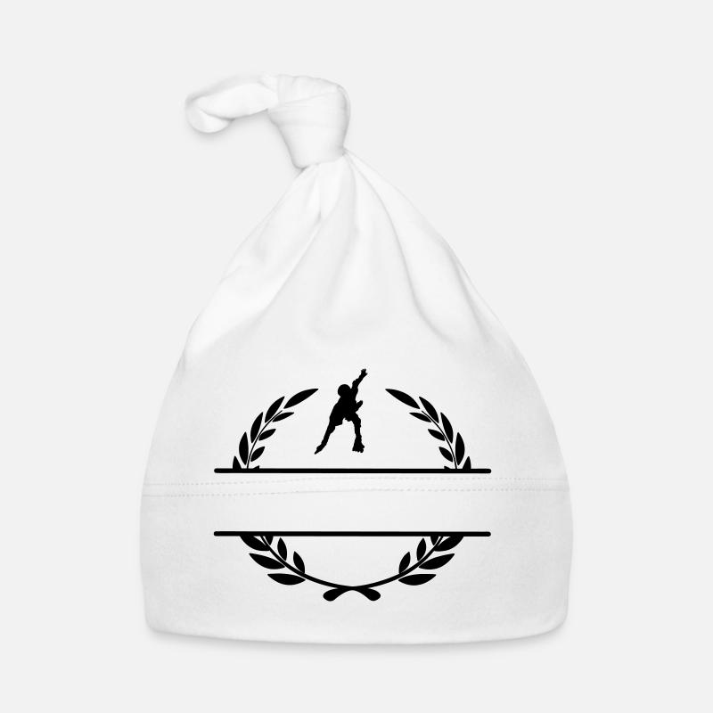 Rochen mit Lorbeerkranz-Monogramm Baby Bio-Mütze