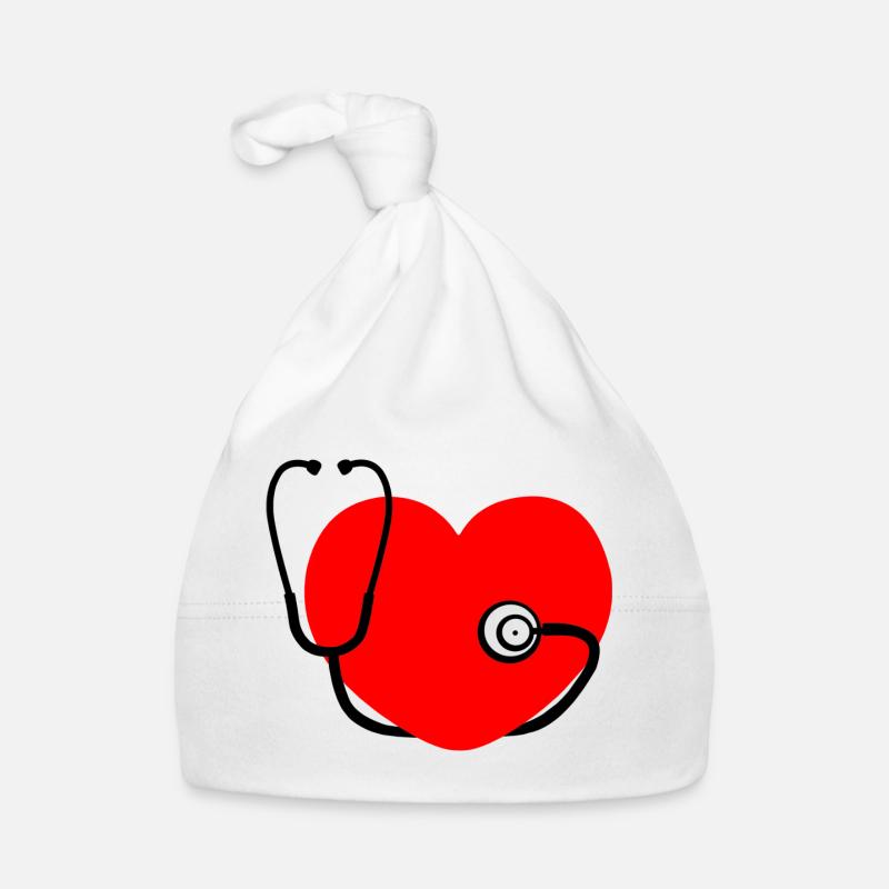 Heart Stethoscope Organic Baby Cap