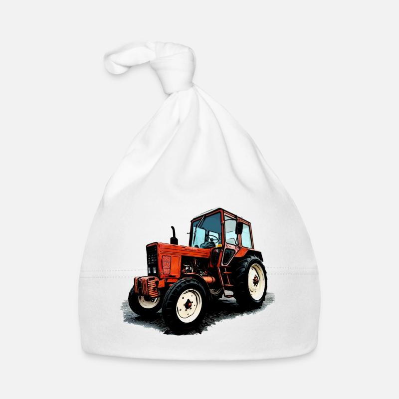 Belarus MTS 550 - Baby Bio-Mütze - Weiß
