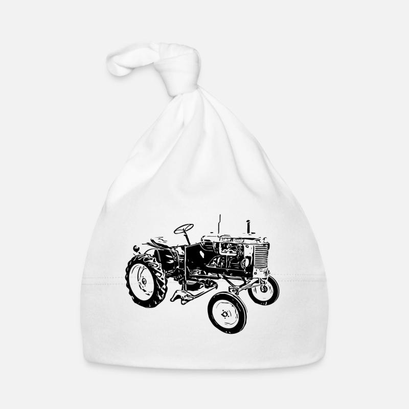Traktor Pony - Baby Bio-Mütze - Weiß