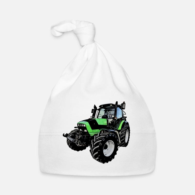 Agrotron M600 - Baby Bio-Mütze - Weiß