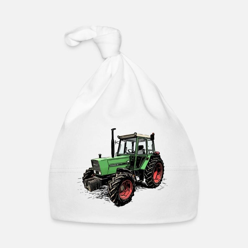Farmer Tractor Organic Baby Cap