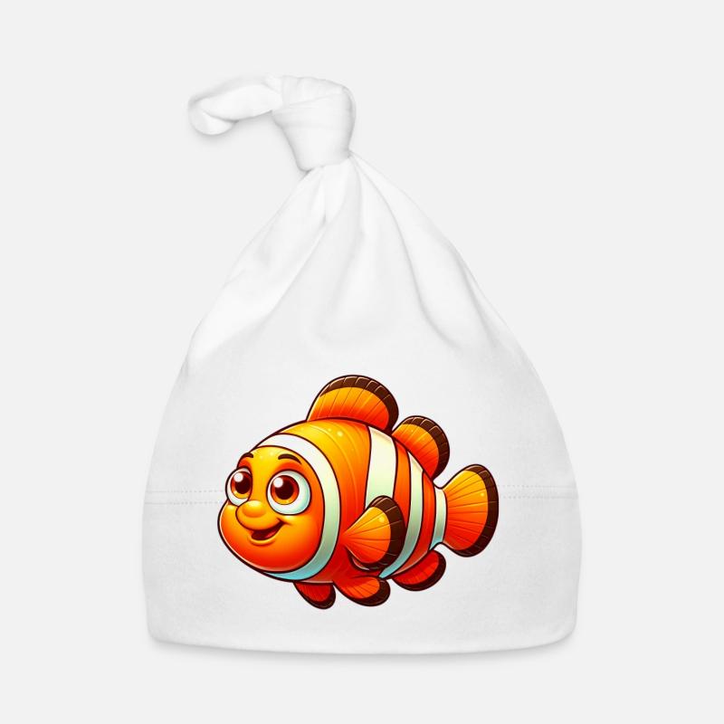 Clownfisch - Baby Bio-Mütze - Weiß